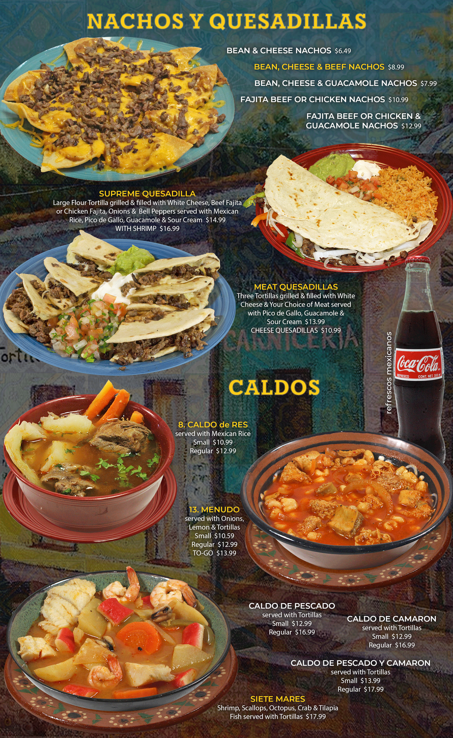 Taqueria Jalisco menu — page 5